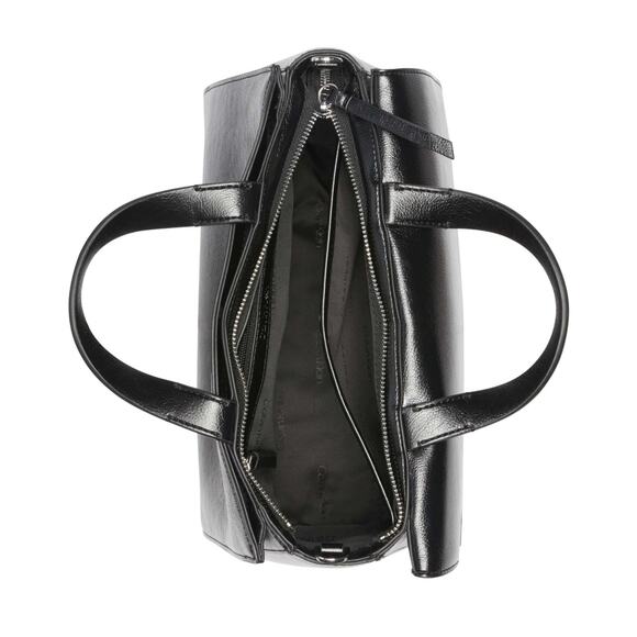 Calvin Klein Basalt Flap Top Handle Satchel, PU Leather, MSRP $188 Handbag - Picture 5 of 10